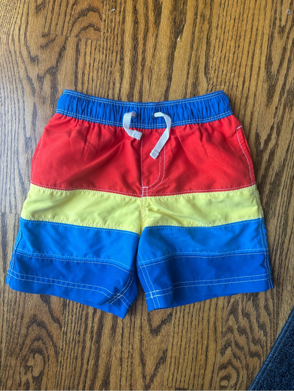 Hanna Andersson Red Yellow Blue Stripe Kids Shorts